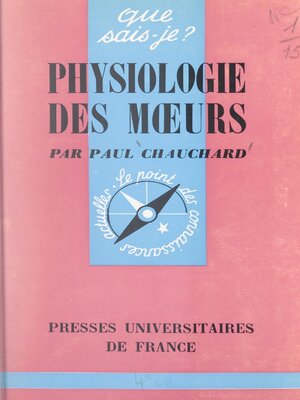 cover image of Physiologie des mœurs
